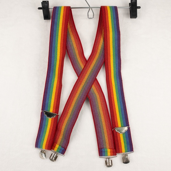 Magnanni | Accessories | Rainbow Suspenders Clip On Adjustable Lgbtq